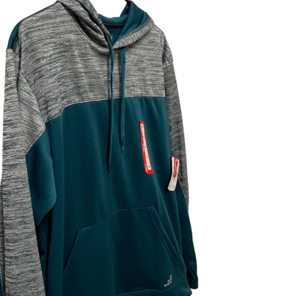 BCG Men’s Training Color Block Teal Hoodie, Size Medium - Picture 4 of 8